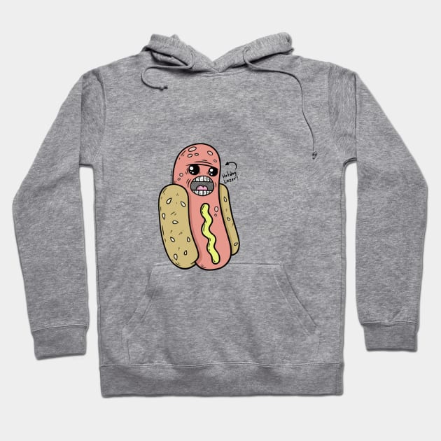 hotdog lozer Hoodie by anothersadartist